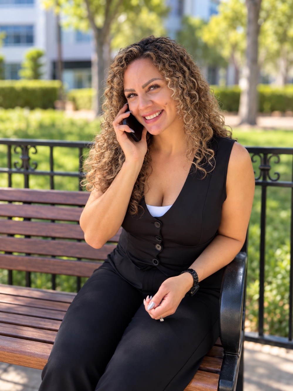 Alexis Scicchitano on a call with a client
